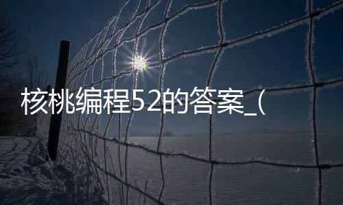 核桃编程52的答案_(核桃编程挑战5怎么做)