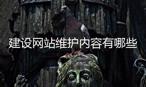 建设网站维护内容有哪些_(建设网站维护内容有哪些方面)